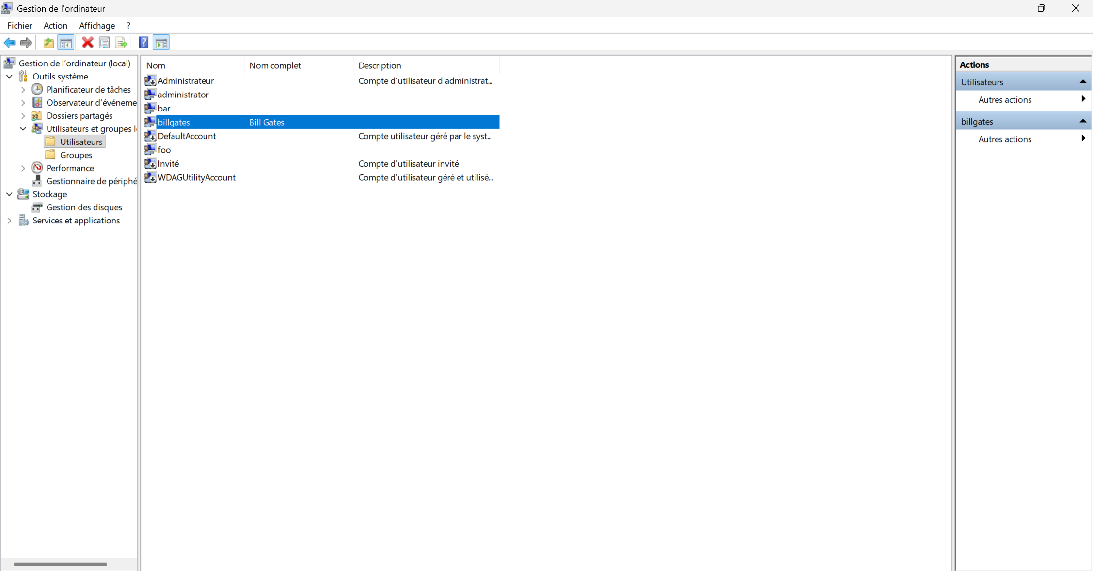 Ouvrir Gestion de L'ordinateur